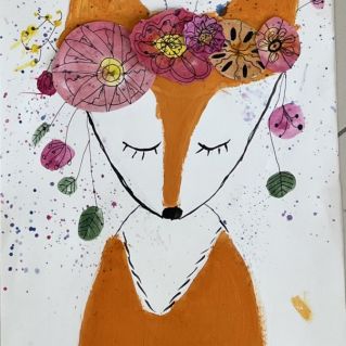 Лиса в цветах