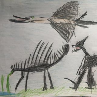 Дино друзья на прогулке