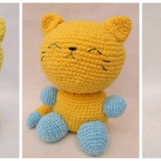 Мягкая игрушка в технике амигуруми "Солнечный котик"