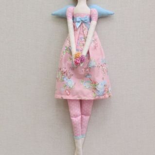 Текстильная кукла Тильда "Цветочный ангел"