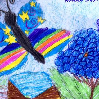 Бабочка на лугу