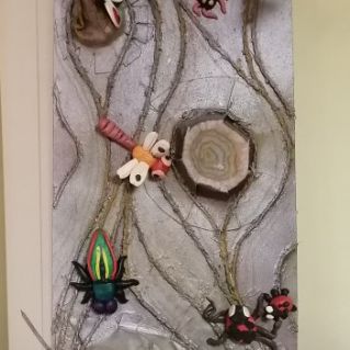 Коллективная работа "Жуки, бабочки, стрекозы"