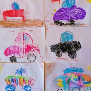 Рисование во второй младшей группе " Сидим с шофером рядом..."