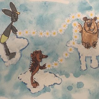 Белогривые лошадки