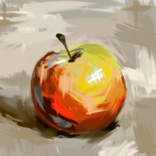 Спелое яблоко.