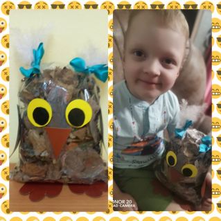 Сова из осеннего леса