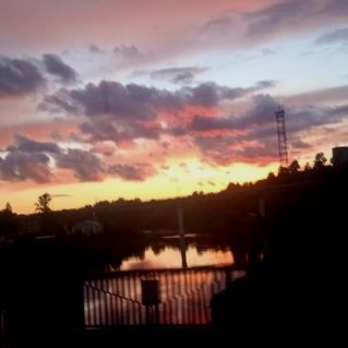 Вечер над рекой Волгой