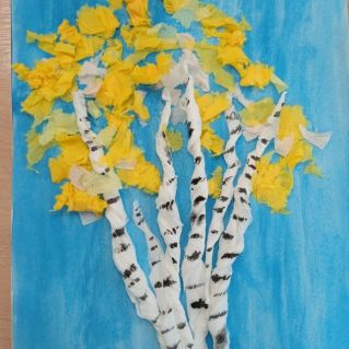 "Березка в золоте осени"