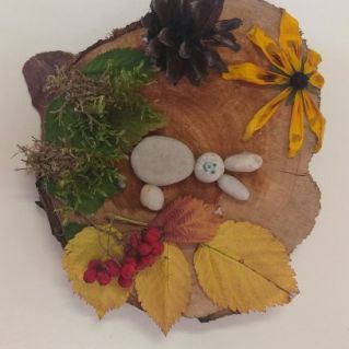 Баба - Яга в осеннем лесу