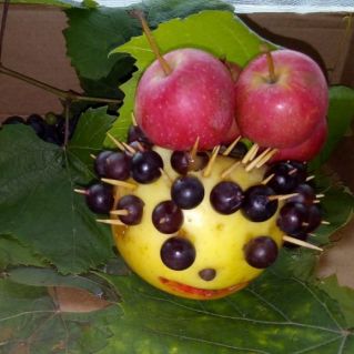 "Ёжик из яблока"