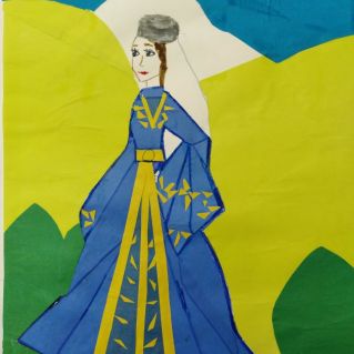 Кукла в осетинском костюме