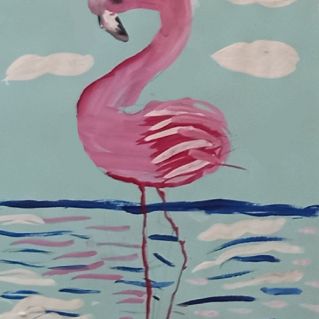 Розовый фламинго