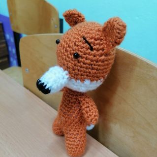 Вязание крючком - лисёнок