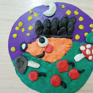 "Ёжик на осенней полянке"