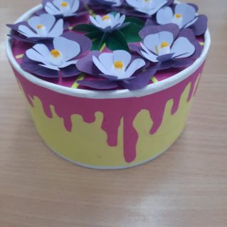 Торт для мамы "Цветочная полянка"