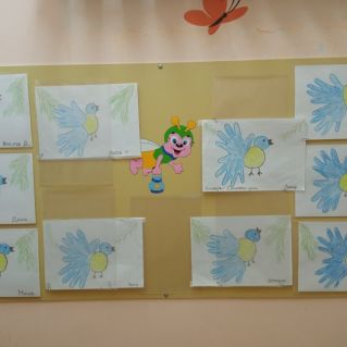 "Синичкин день": рисование ладошками