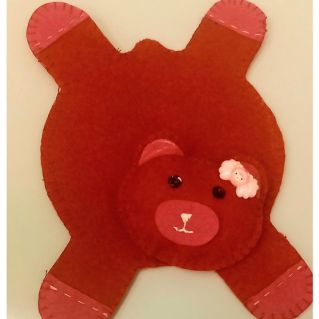 Подставка под кружку из фетра "Мишка"