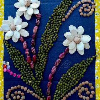 Аппликация "Цветочные мотивы"