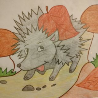 "Ёжик на грибной полянке"