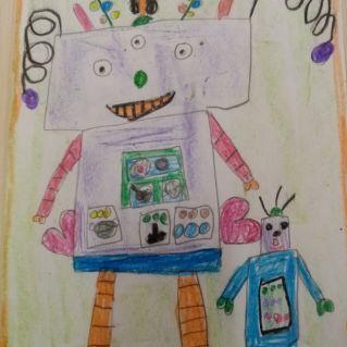 РОБОТ-  мама   с сыном