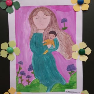 Рисунок "Я в руках у мамы"