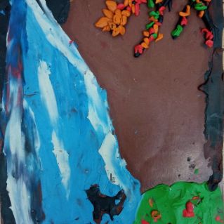 "Осенний водопад".