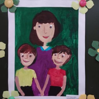 Рисунок "Счастливая мама"