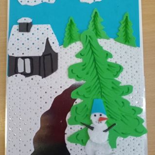 "Нашу речку, словно в сказке, за ночь вымостил мороз..."