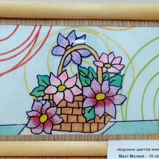 "Корзина цветов маме"
