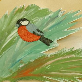 Снегирь на ветке