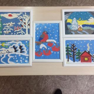 Аппликация "Снегирь"