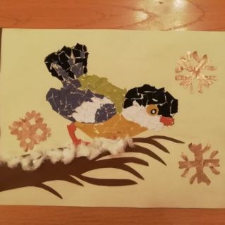 "Синичка на ветке"