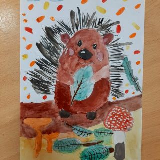 "Осенний поход ёжика за грибами"