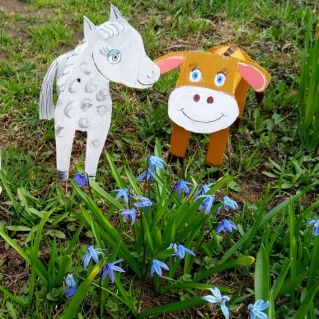 Бычок и Лошадка: игрушки из вторичного сырья. За чистое Лежнево!
