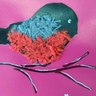 Аппликация "Снегирь"