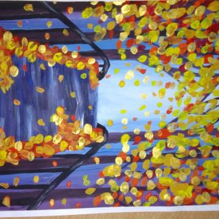 Ёжик в осеннем лесу