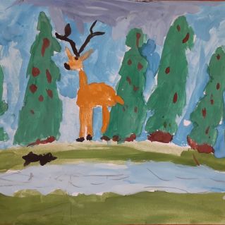 "Олень в лесу"