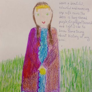 Традиционная одежда нанайской девушки