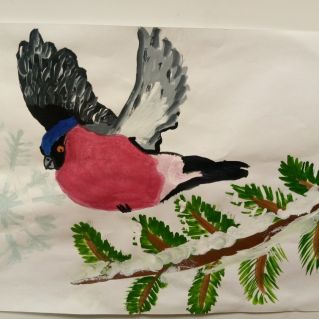 Снегирь и зима неразлучны всегда