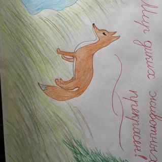 "Лиса у водоёма"