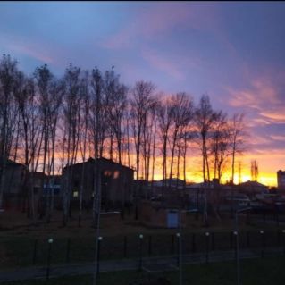 Закат в лиловых тонах