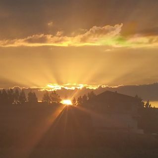 Закат в деревне