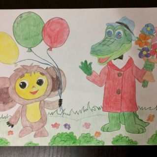 Гена и Чебурашка друзья