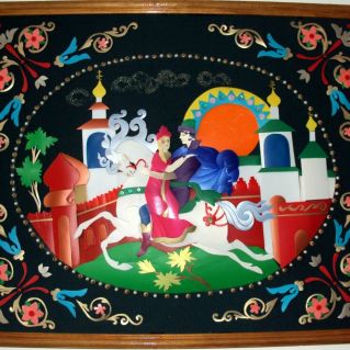 Панно "Иван - царевич и Василиса Прекрасная"