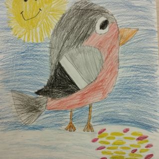 Красногрудый символ зимы