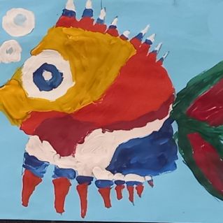 Тропическая рыбка.