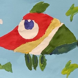 Тропическая рыбка.