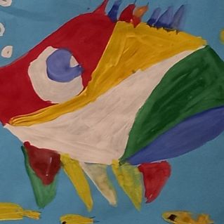 Тропическая рыбка.