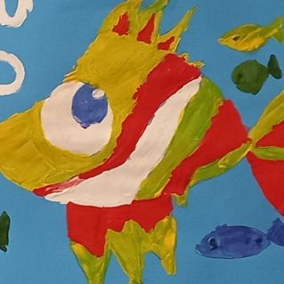 Тропическая рыбка.