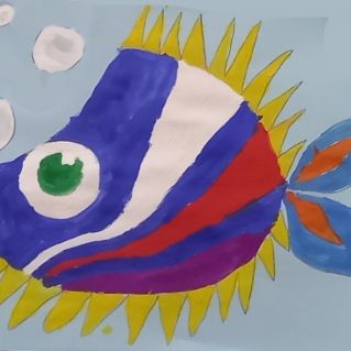 Тропическая рыбка.